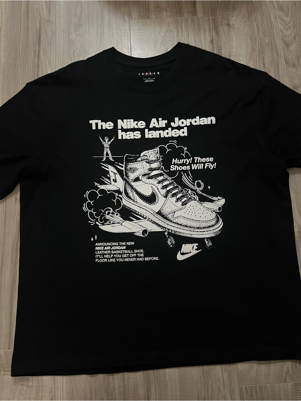 Jordan Graphic Tee - Black/White Sneaker Art